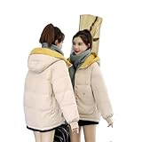 ZXCW Wintermantel Frauen Mode Winterjacke Frauen Baumwolle Gepolsterte Parka Outwear Mit Kapuze Farben Feste Weibliche Jacke Mantel-see chart,XXXL