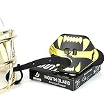 Erwachsene Jugend Sport Mundschutz American Football Boxen Mundschutz mit Gurt Zahnschutz Mundstück (Gold)