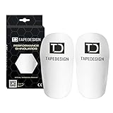 TAPEDESIGN® - Performance Shinguards 2.0 - Schienbeinschoner Fußball Herren, Damen & Kinder Weiß - Shin Pads für Fussball-Stutzen individuell anpassbar, zum Einstecken - Schienbein-Schützer rutschfest