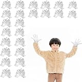 48 Stück (24 Paar) Baumwollhandschuhe Kinder,Weiße Baumwollhandschuhe,Baumwollhandschuhe für Kinder Ekzem,Feuchtigkeitsspendende Handschuhe für Trockene Hände, Schönheit,Hand Spa Behandlung
