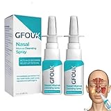 GFOUK Nasenschleim-Reinigungsspray, GFOUK Nasenspray, Nasenschleim-Reinigungsspray, Nasenreinigungsspray, schnelle Linderung von Nasen- und Nebenhöhlenreizungen (2pcs)