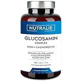 Glucosamin & Chondroitin Hochdosiert mit MSM und Kollagen - Erhaltung der Knochen mit Glucosamin, Chondroitin, MSM, Kollagen und Hyaluronsäure - Laborgeprüft - 120 Tabletten