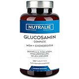 Glucosamin Chondroitin MSM Hochdosiert Kapseln mit Boswellia Kollagen - Erhaltung Knochen mit Glucosamin Chondroitin MSM Kollagen Hyaluronsäure Selen und Zink - Laborgeprüft - 120 Tabletten Nutralie