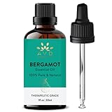 AVD ORGANICS Ätherisches Bergamottenöl 30 ml | 100% reine therapeutische Qualität für Aromatherapie Diffusoren Raumdüfte Seifen| und Kerzenherstellung. 1 fl. oz. oz. oz.
