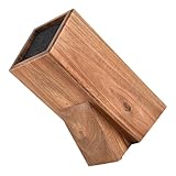 Ipetboom Multifunktionaler Messerhalter aus Akazienholz Abnehmbar und Leicht zu Reinigen Küchenmesser Organizer für Sichere Aufbewahrung und Platzsparende Küchentheke als Geschenk