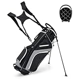 COSTWAY Golfbag, Golftasche mit 14-facher Unterteilung & 6...