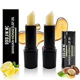 2 Stück Manuka Lippenpflege, Propolis Lippenbalsam, mit Bienenwachs und Vitamin E, Zitronenextrakt, Honig Lippenbalsam, Nicht Klebend, Hydrating Lip Balm, für Sehr Trockene Lippen
