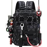 Aceshop Angeltasche, Wasserdichter Angelgerät Rucksack Angelrucksack Military Schultertasche Molle Angeltasche Taktischer Wanderrucksack Multifunktional Militär Rucksack für Angeln Wandern