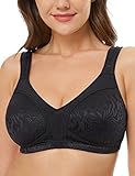 WingsLove Damen Damen Bügelloser minimizer BH,schwarz, UK 42D