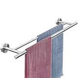Dailyart Handtuchhalter Ohne Bohren, 70CM Handtuchhalter Edelstahl Handtuchhalter Bad Doppelter Handtuchhalter Wand Gästehandtuchhalter Handtuchstange für Badezimmer, Duschwand, WC, Küche