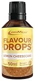 IronMaxx Flavour Drops - Lemon Cheesecake 50ml | kalorienfrei & zuckerfrei | vegane Aromatropfen zum süßen von Lebensmitteln | praktischer Tropfer-Verschluss