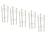 Rankhilfe 5er Set 3 Ringe H:60cm Blumen Nutzpflanzen Metall Kunststoff Pflanzenstütze grün