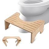 Toilettenhocker aus Bambus, klappbar Toilettenhocker für Erwachsene,rutschfester Squatty Potty Hocker, gesunder und tragbarer Klohocker/WC Hocker für natürliche und bequeme Ausscheidung