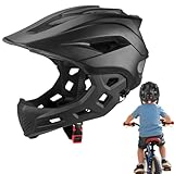 Integralhelm für Kinder, PC-Schale, 32 x 23,5 x 20,5 cm, Ausrüstung, abnehmbarer Kinnschutz, atmungsaktive Polsterung, Sicherheitsausrüstung, Schutzkopfbedeckung, Jugendhelm für Radfahren, Skateboard