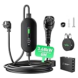 EVJUICION Ladekabel Elektroauto Typ 2 Schuko 16A, Typ 2 Ladekabel Schuko 3.68kw, 6M Ladekabel E Auto, ladekabel typ 2 schuko, 1-phasig EV Charger, IEC 62196-2 BEV PHEV, für i3, ID.3, ID.4 (6M)