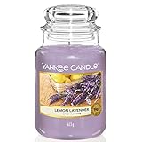 Yankee Candle Duftkerze im Glas (groß) – Lemon Lavender – Kerze mit langer Brenndauer bis zu 150 Stunden – Perfekte Geschenke für Frauen