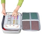 Fierudeng Feuerfeste Box | Sicherheits-Aufbewahrungsbox Mit Kombinationsschloss,Dokumenten-Organizer Mit Schloss - Für Reisepass, Zertifikate, Laptop, Daten, Karten,