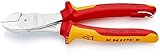 KNIPEX Kraft-Seitenschneider isoliert mit Mehrkomponenten-Hüllen und integrierter Befestigungsöse, VDE-geprüft verchromt 200 mm, 74 06 200 T