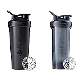 BlenderBottle Classic Loop Shaker mit BlenderBall, optimal geeignet als Eiweiß Shaker, Protein Shaker, Wasserflasche, Trinkflasche, BPA frei, skaliert bis 600 ml, 820 ml, schwarz