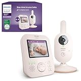 Philips AVENT Philips Babyphone mit Kamera Advanced - DEKRA Zertifiziert privat und sicher - 2.8' Display, x2 Zoom, Infrarot-Nachtsicht, Schlafliedern (Model SCD881/26)