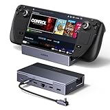 UGREEN Steam Deck Dock mit HDMI 4K@120Hz, Verstellbares Docking Station mit 5Gbps USB A & USB C 3.0, 100W PD-Ladung, 1Gbps Ethernet, Kompatibel mit Steam Deck, ROG Ally, Legion go und mehr
