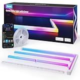 Govee RGBIC LED Strip mit Profil, 5M Glide LED Streifen Kompatibel mit Alexa & Google Assistant, 64 Szenenmodi, APP-Steuerung, Schiene mit Leisten für Schlafzimmer, Sockelleisten, Kabinett