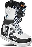 Thirtytwo Herren Snowboardstiefel mit Lashed Double BOA – 2023/2024 Weiß/Schwarz (Zeb Powell) | Größe 45