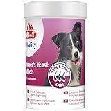 8in1 Bierhefe Tabletten - einzigartige Kombination aus Vitaminen für alle Hunde, unterstützt die Haut- und Fellpflege, 1 Dose (260 Tabletten)