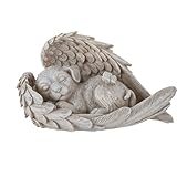 GmwyCzV Hund Grabsteine Statue, Hunde Engel Gedenkstatue, Hundegrabschmuck, Hund Engel Haustier Denkmal Grab Marker Tribut Statue für Garten, Grabsteine oder Rasendekoration