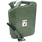 Troja Tactical Kraftstoffkanister 20l mit flexiblen Ausgießer, Dieselkanister, Benzinkanister, Reservekanister, Kanister, Camping, UN-Zulassung, Militär