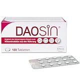 DAOSiN – Nahrungsergänzungsmittel mit DAO-Enzym - unterstützt den Histamin-Abbau - 120 magensaftresistente Tabletten mit Diaminoxidase Enzym