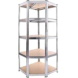 Eckregal Schwerlastregal 180x70x40cm 875 kg 5 MDF-Platten...