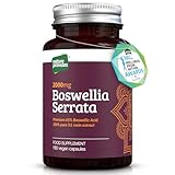 Boswellia Serrata 2000 mg 5:1 Extrakt – 180 vegane Kapseln, 6 Monate Vorrat, 65 Prozent Boswelliasäuren, Indischer Weihrauch, Gelenkunterstützung – Nature Provides