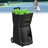 COYEUX Tragbare Pickleball-Ballmaschine, automatischer Ballwerfer, intelligente APP-Steuerung/80 Stück Ballkapazität/Verschiedene Trainingsmodi, für alle Pickleball-Spieler-Liebhaber