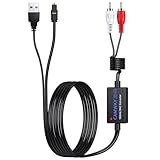 DA Wandler, CAMWAY 192KHz DAC Digital zu Analog Wandler Audio Konverter, SPDIF Optisch Toslink zu Analog RCA Audio, mit 0,75M RCA Männlich+1M Optischem Kabel für HDTV DVD Blu-ray Sky Spielekonsole