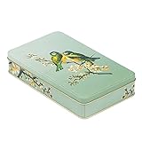 Blechdose Metalldose mit Deckel, Nostalgic Art Dose Box, Keksdose, Vorratsdose für Kleinigkeiten – Kollektion Herbarium (Vögel)
