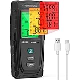 ERICKHILL EMF Messgerät RT-100S, EF/MF/RF-Prüfung, wiederaufladbarer magnetfeld, digitaler/Grafik-Dual-Interface-Strahlungsdetektor, digitaler LCD-Bildschirm, für Zuhause, Büro, Outdoor