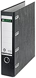 Leitz Standard-Doppelordner mit zwei Mechaniken, Wolkenmarmor-Papier, 100 % recycelter Karton, Schwarz, 10920000