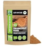 Alpi Nature Carobpulver BIO 500g, Johannisbrot gemahlen, natürlicher Süßstoff, Johannisbrotmehl