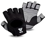 WESTWOOD FOX Fitness Handschuhe Atmungsaktive Trainingshandschuhe für Damen und Herren Gewichtheberhandschuhe Bodybuilding Gym Übung rutschfestes Crossfit Krafttraining (Black Short Strap, S)