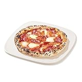 ROCKSHEAT Pizzastein, einzigartige Form, 30 x 28 cm, Pizzasteine für Backofen, Grill, BBQ, robuste Keramikbeschichtung, Backstein für Pizza & Brot & Kekse, innovatives unregelmäßiges Design,