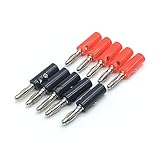 10pcs 4mm Bananenstecker Jack Bananenschraubkopf schwarz rot vernickelt Kunststoff Laternenstecker