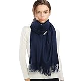 Winter Schal Pashmina Stola für Damen Navy Blau Warme Tick Schals tücher für Abendkleider Festlich Frauen