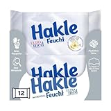 Hakle Feucht ULTRA med im 12er-Pack, 504 Tücher (12 x 42 Blatt), pflegendes feuchtes Toilettenpapier, hautverträgliche feuchte Tücher, schnell wasserlösliche Feuchttücher