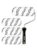 ROLLINGDOG 7 Inch Mauerwerk Farbroller Set mit 18mm Langer Nacken Polyamid Farbroller Abdeckung für raue Außen- oder strukturierte Wandoberflächen Malerei
