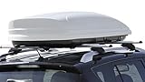 Dachbox Auto 460 Liter – VDP-MAA460 Weiß I abschließbarer Auto-Dachkoffer I aerodynamische Dachbox für Urlaubsreisen & Ski I robust & wetterfest I einfache Montage auf Dachträgern