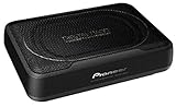 PIONEER TS-WX130EA Aktivsubwoofer, leistungsstarker Gehäuse Subwoofer mit 160 W Maximalleistung, 20 x 13 cm Subwoofer in MDF Gehäuse, IMPP Membran, schwarz, Eingangsnennleistung 50 W
