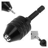 ERNZI Neuer 0,6-8 mm Spiralbohrfutter-Schraubendreher-Schlagschrauber-Adapter mit Sechskantschaft und DREI Klaue for Elektroschleifer