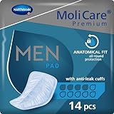 MoliCare Premium MEN PAD, Inkontinenz-Einlage für Männer bei Blasenschwäche, v-förmige Passform, 4 Tropfen, 1x14 Stück