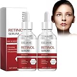 Retinol-Gesichtsserum for das Gesicht, Hyaluronsäure-Serum mit Retinol und hydrolysiertem Kollagen, Anti-Aging-Gesichtsserum gegen Linien, Faltenglättung, Korrektur dunkler Flecken, for alle Hauttypen